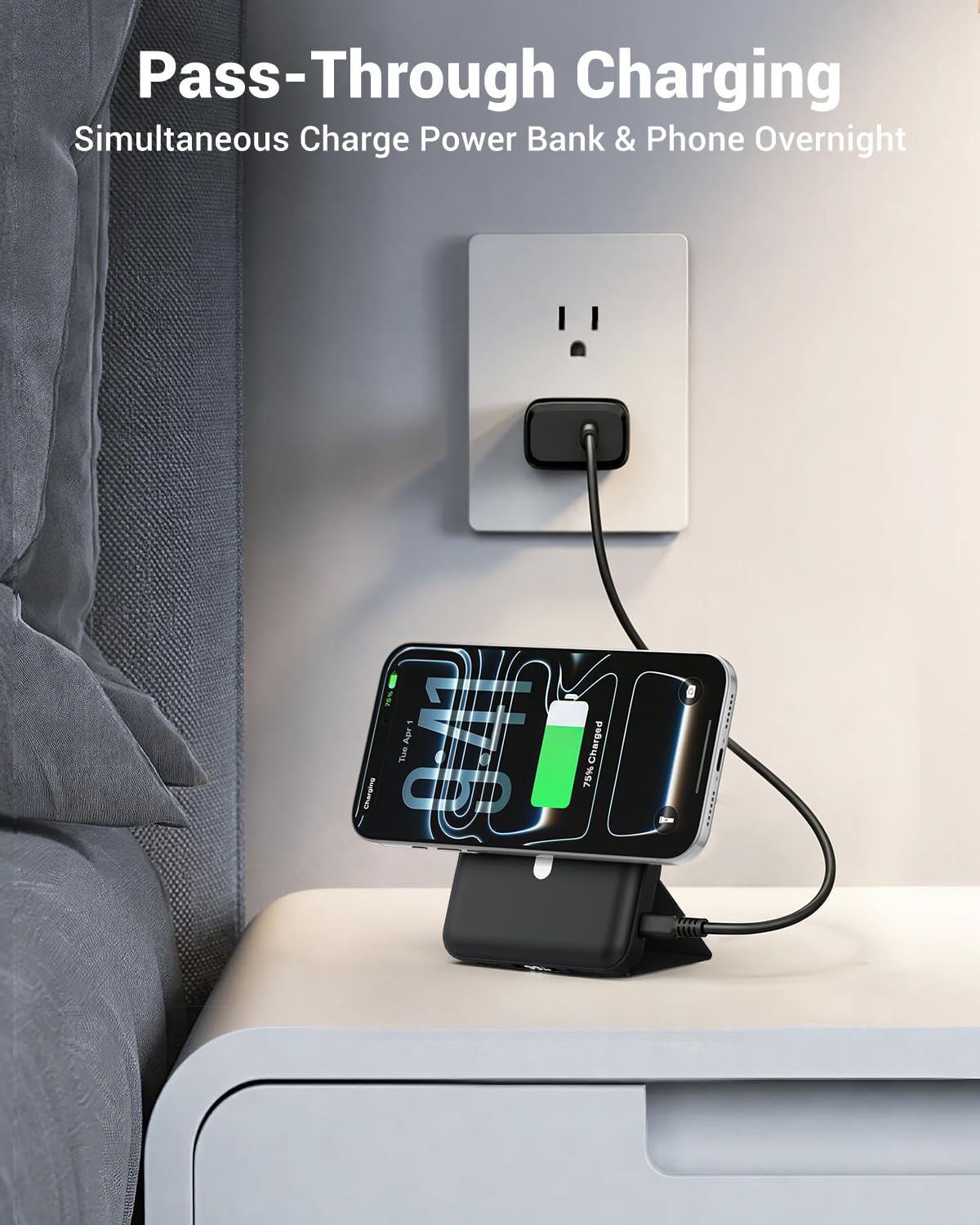 per Magsafe Powerbank 10000mAh,Power bank per iPhone con Supporto