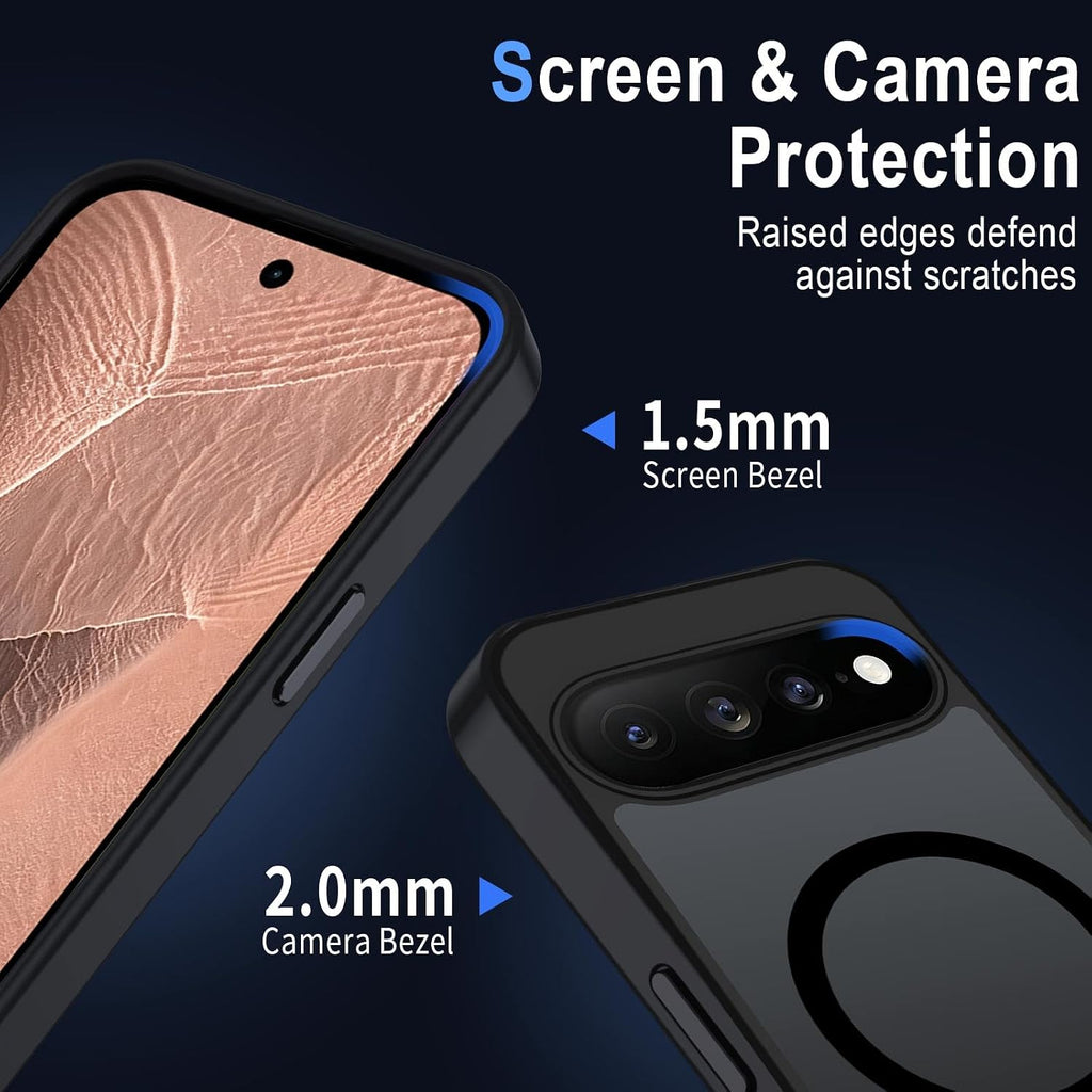XTCASE Cover Magnetica per Google Pixel 11/11 Pro 5G Traslucida Opaca, Nero
