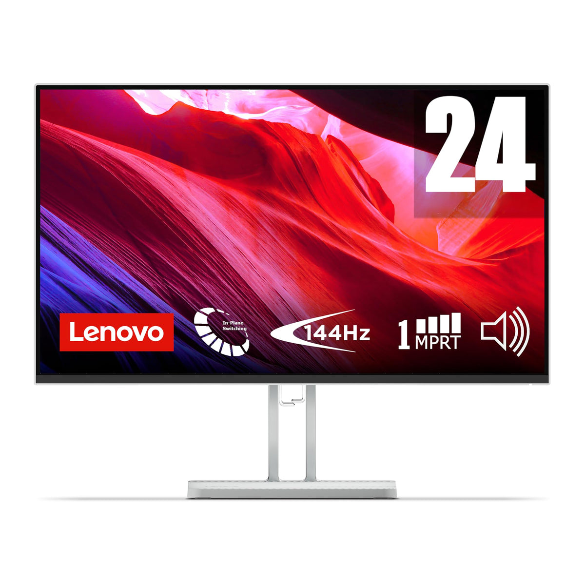 Lenovo L27-45 Monitor IPS 27" Full HD, 144Hz, 1ms, Altoparlanti integrati, HDMI e VGA, Ideale per Gaming, Studio e Home Office, VESA 100x100mm, AMD FreeSync, Inclinazione Regolabile