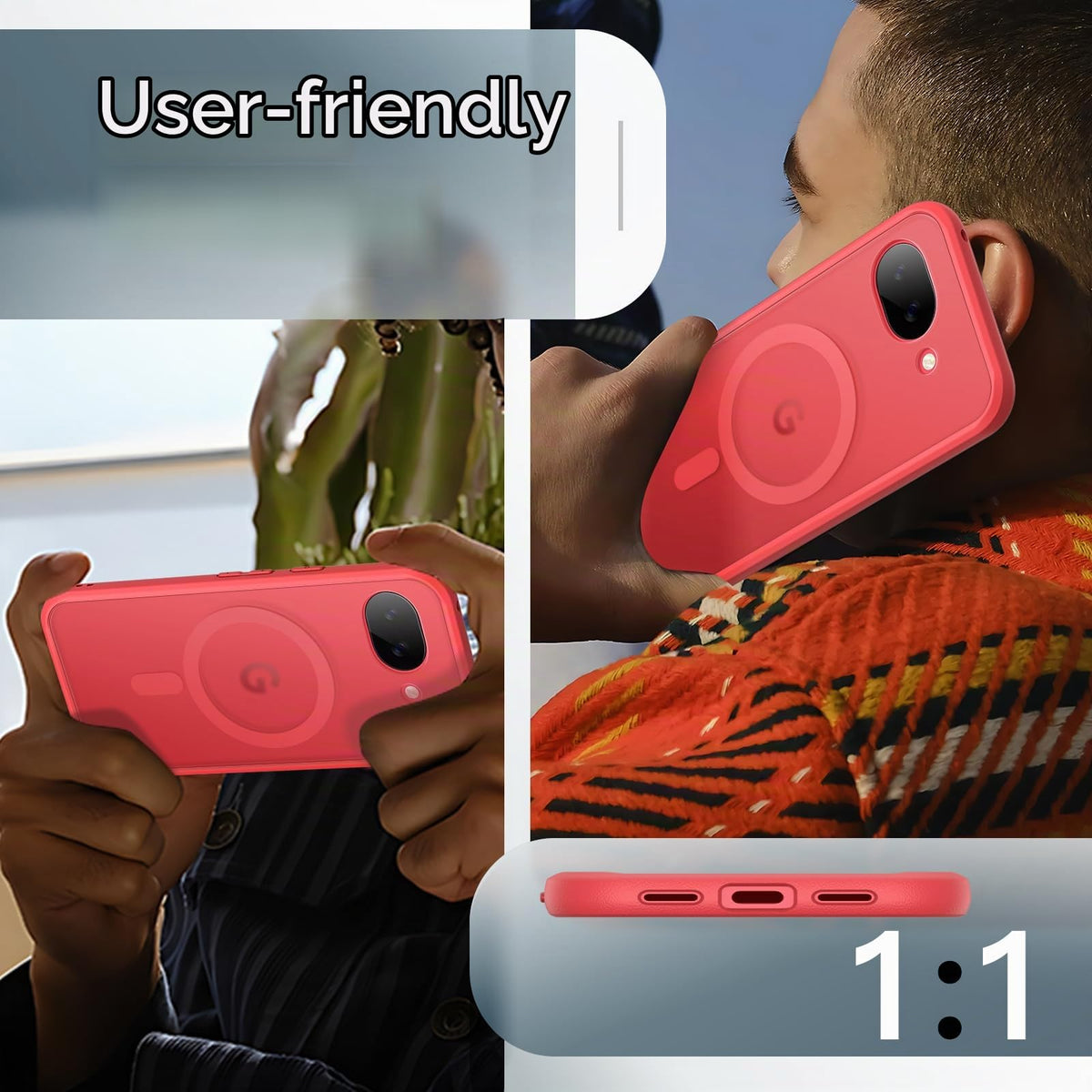 JETech Cover Magnetica per Google Pixel 10/10 Pro, Nero Ossidiana