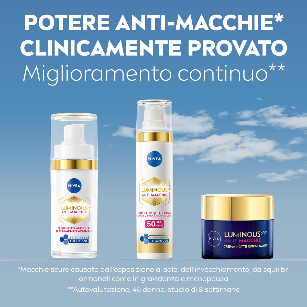 NIVEA Luminous630 Fluido Viso Anti-Macchie UV, SPF 50, 40 ml