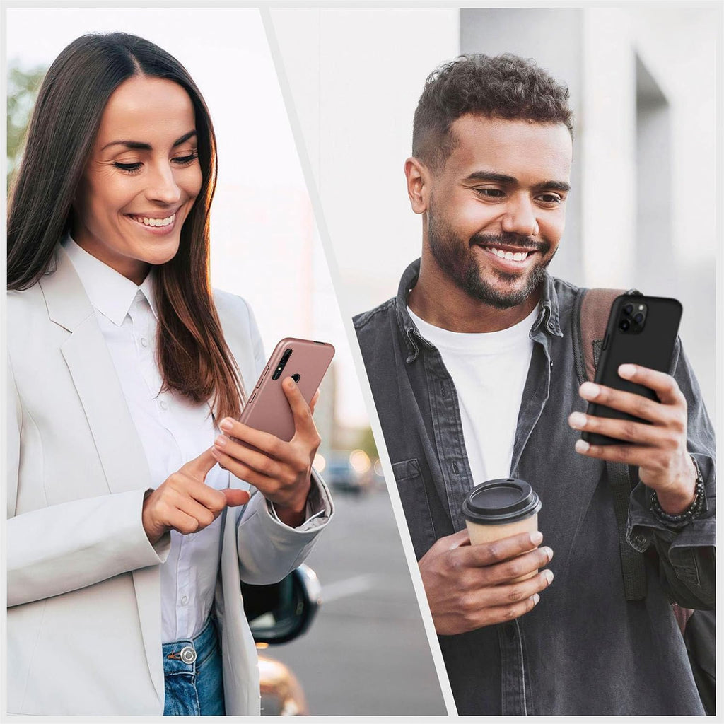 moex® Cover ultra-sottile compatibile con Huawei P Smart Z | rigida/anti-graffio, Oro-rosato metallico