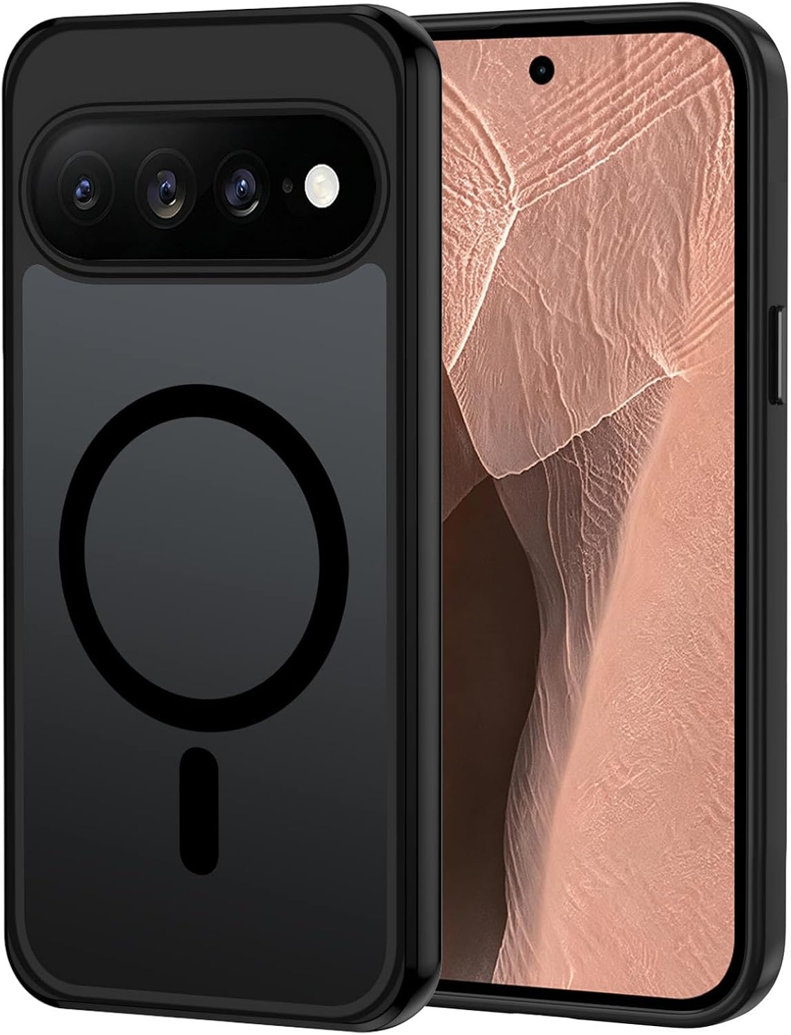 XTCASE Cover Magnetica per Google Pixel 11/11 Pro 5G Traslucida Opaca, Nero
