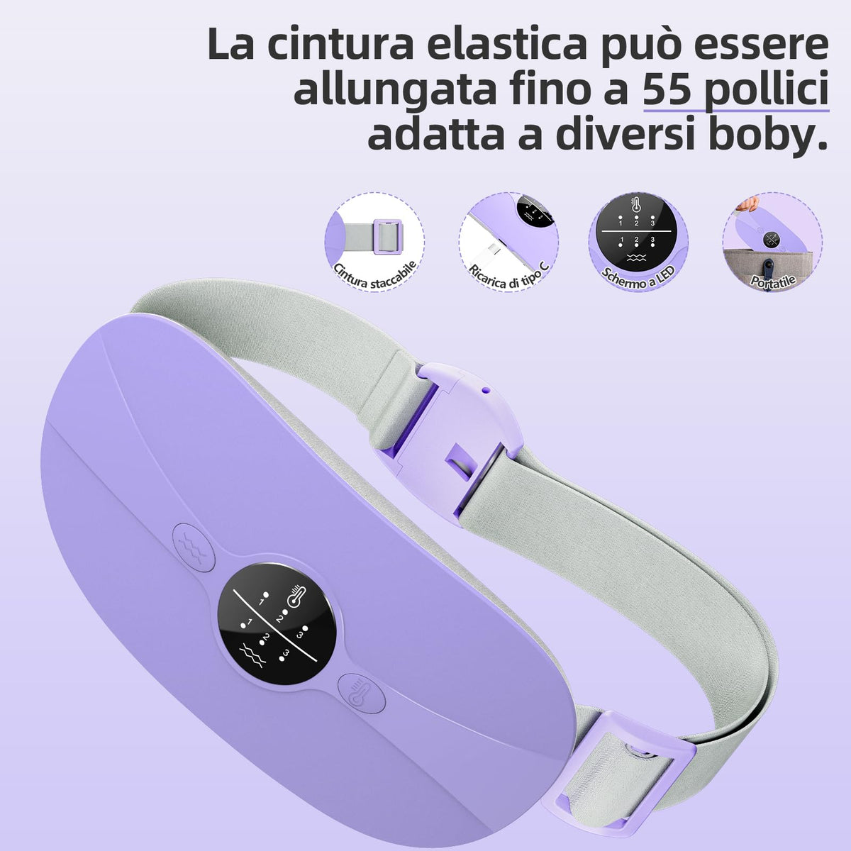 Portatile Fascia Riscaldante dolori mestruali, Cuscinetto Mestruale