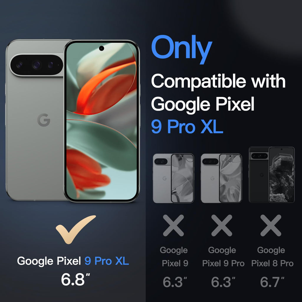 JETech Cover Magnetica per Google Pixel 10/10 Pro, Nero Ossidiana