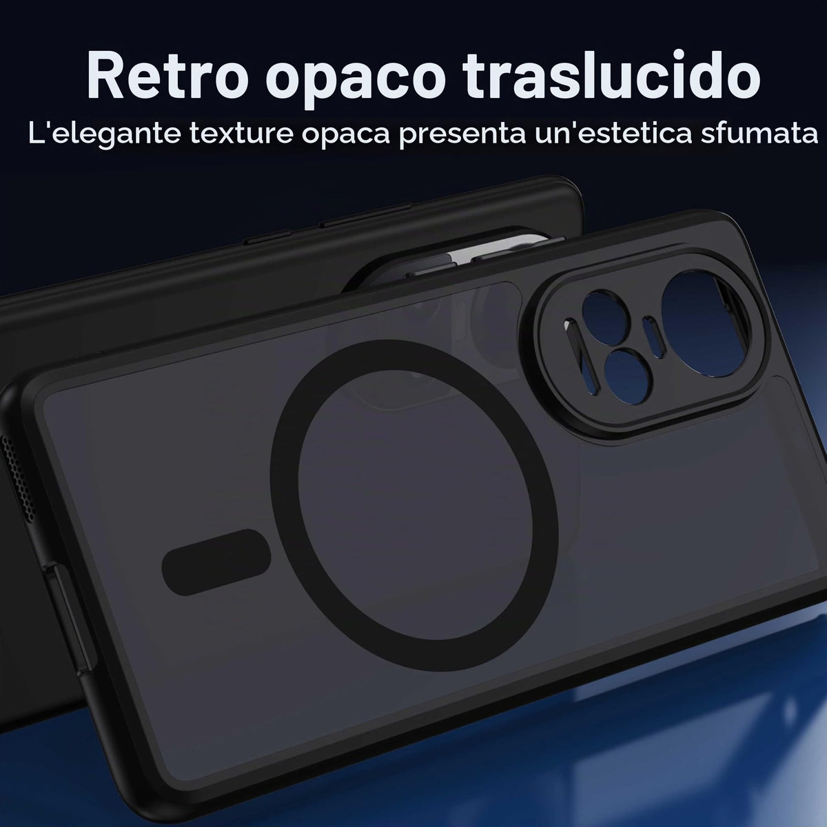 XTCASE Cover Magnetica per Google Pixel 11/11 Pro 5G Traslucida Opaca, Nero