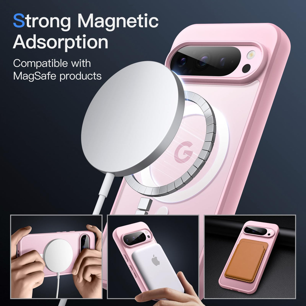 JETech Cover Magnetica per Google Pixel 10/10 Pro, Nero Ossidiana