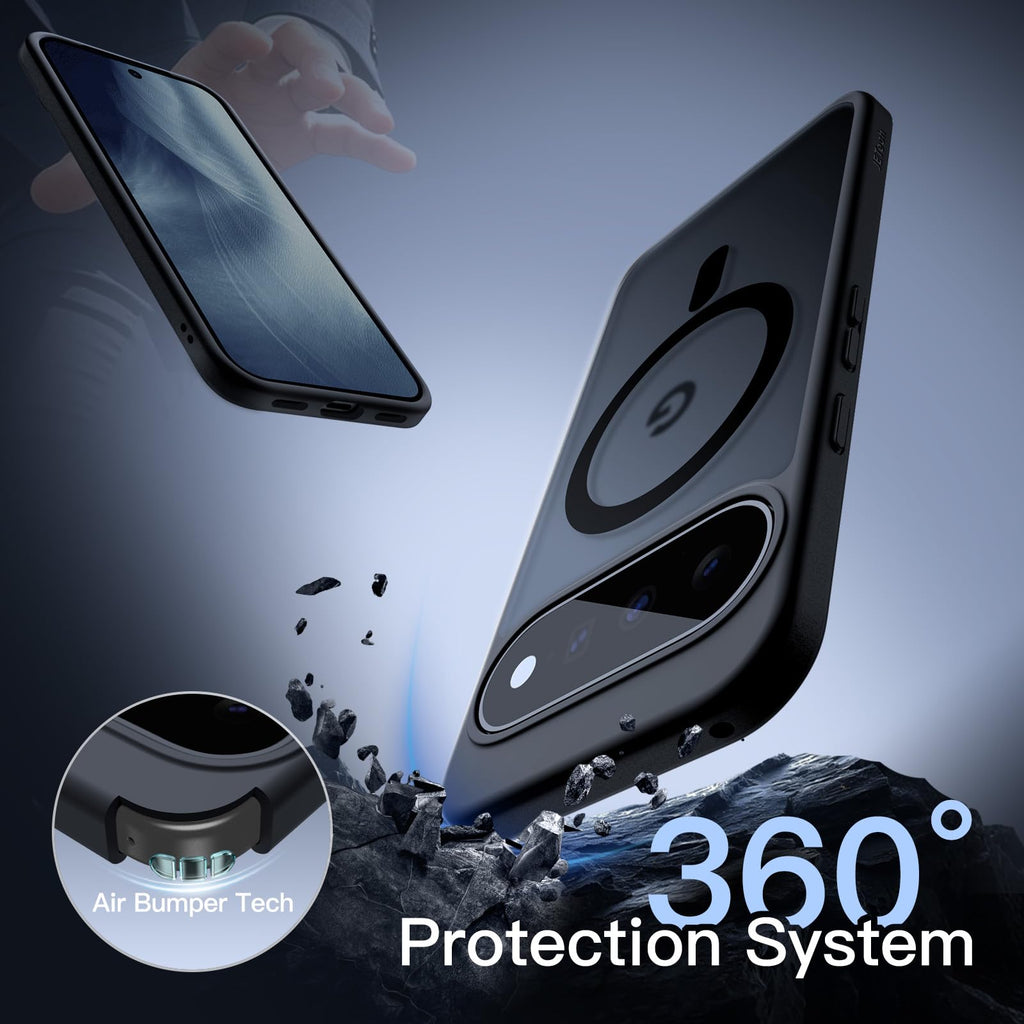 JETech Cover Magnetica per Google Pixel 10/10 Pro, Nero Ossidiana