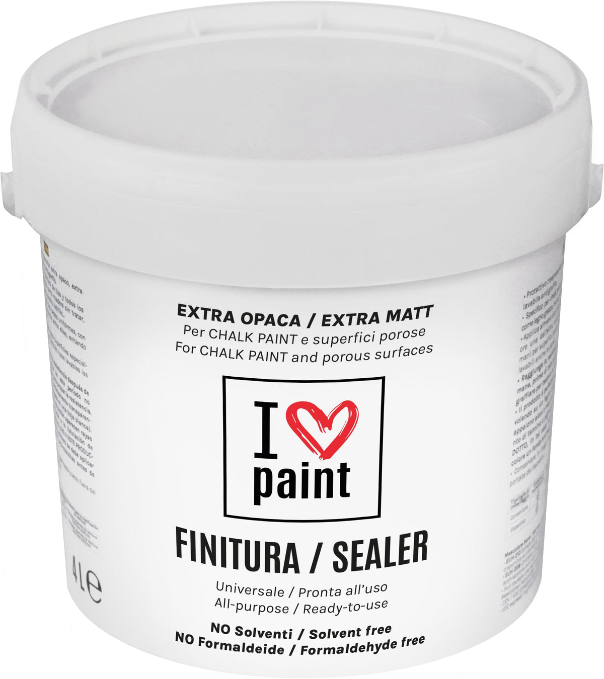 I LOVE paint Cera Trasparente per Chalk Paint e Legno 375ml - Non Altera il Colore Originale - Perfetta per Superfici Porose e Restauro - Con Cera d'Api e Cere Nobili