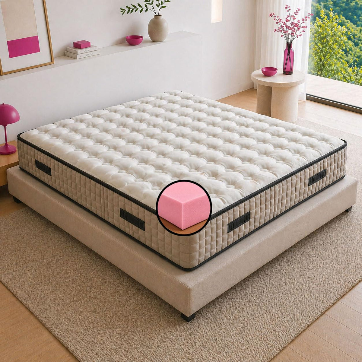 GEEMMA Materasso Matrimoniale 160x190 Semirigido New Air Memory HIPHOP 27