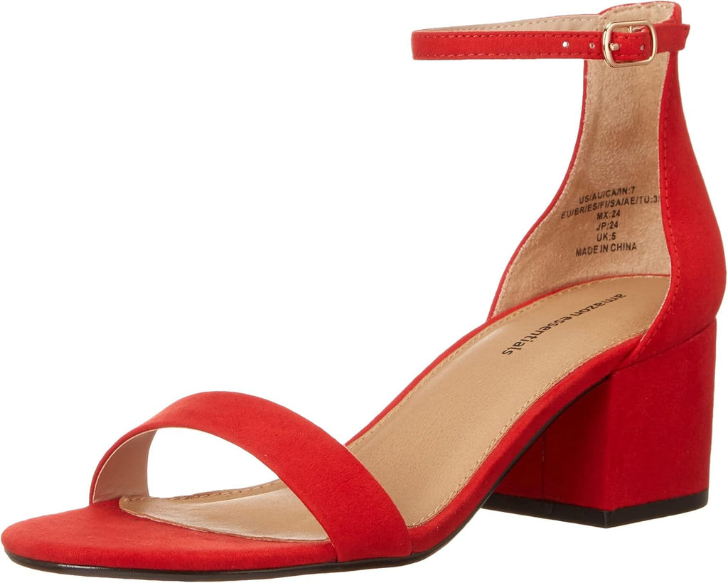 Amazon Essentials Sandali con Tacco e Due Cinturini Donna