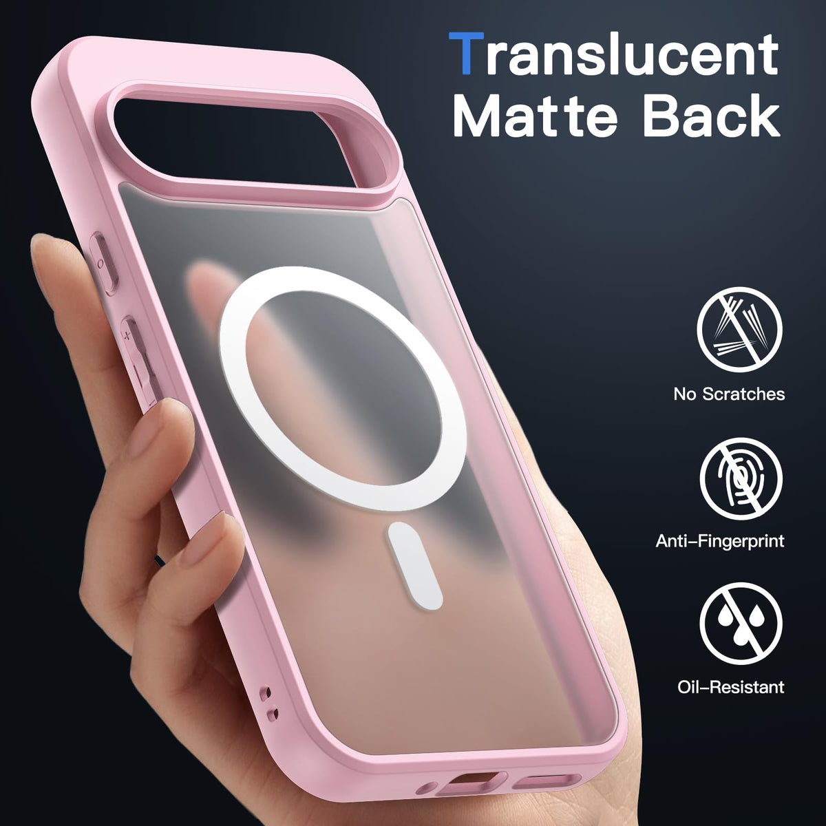 JETech Cover Magnetica per Google Pixel 10/10 Pro, Nero Ossidiana