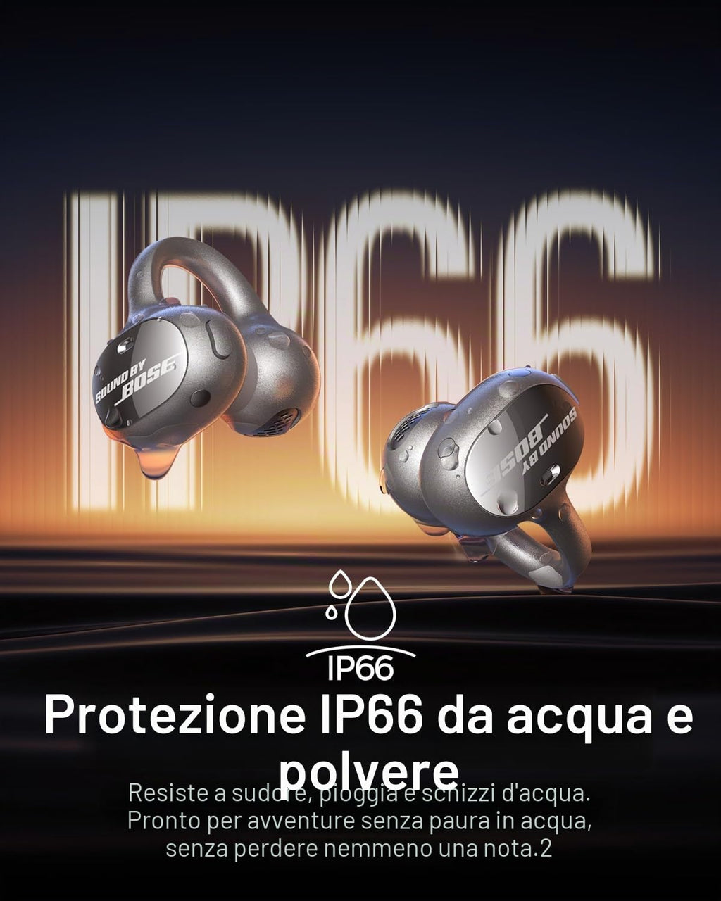 Baseus Inspire XC1 Cuffie Open-Ear Bluetooth, Sound by Bose, Nero Cosmico