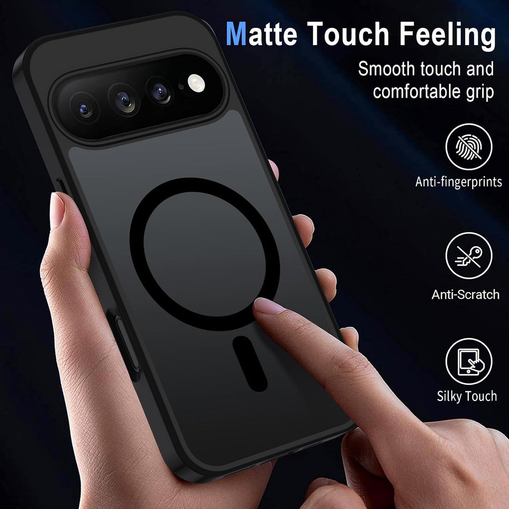 XTCASE Cover Magnetica per Google Pixel 11/11 Pro 5G Traslucida Opaca, Nero