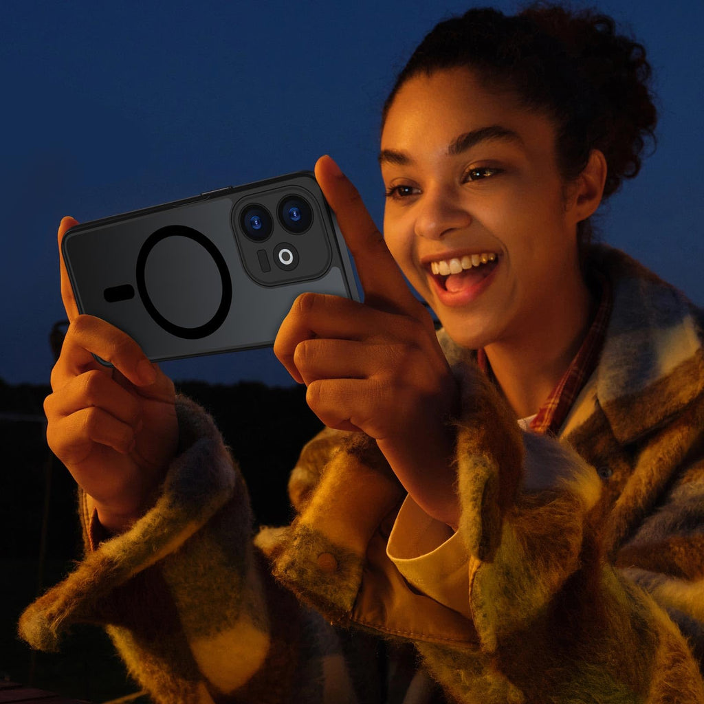 XTCASE Cover Magnetica per Google Pixel 11/11 Pro 5G Traslucida Opaca, Nero