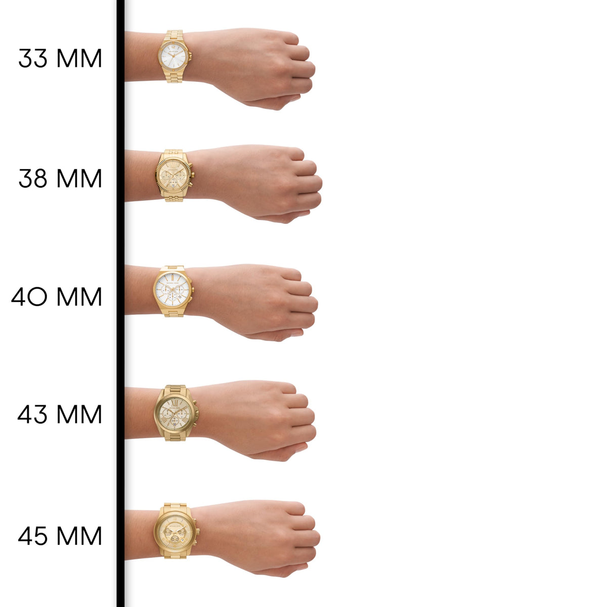 Michael Kors Orologio Slim Runway da donna, movimento al quarzo a tre lancette da 42 mm con cinturino in acciaio inossidabile