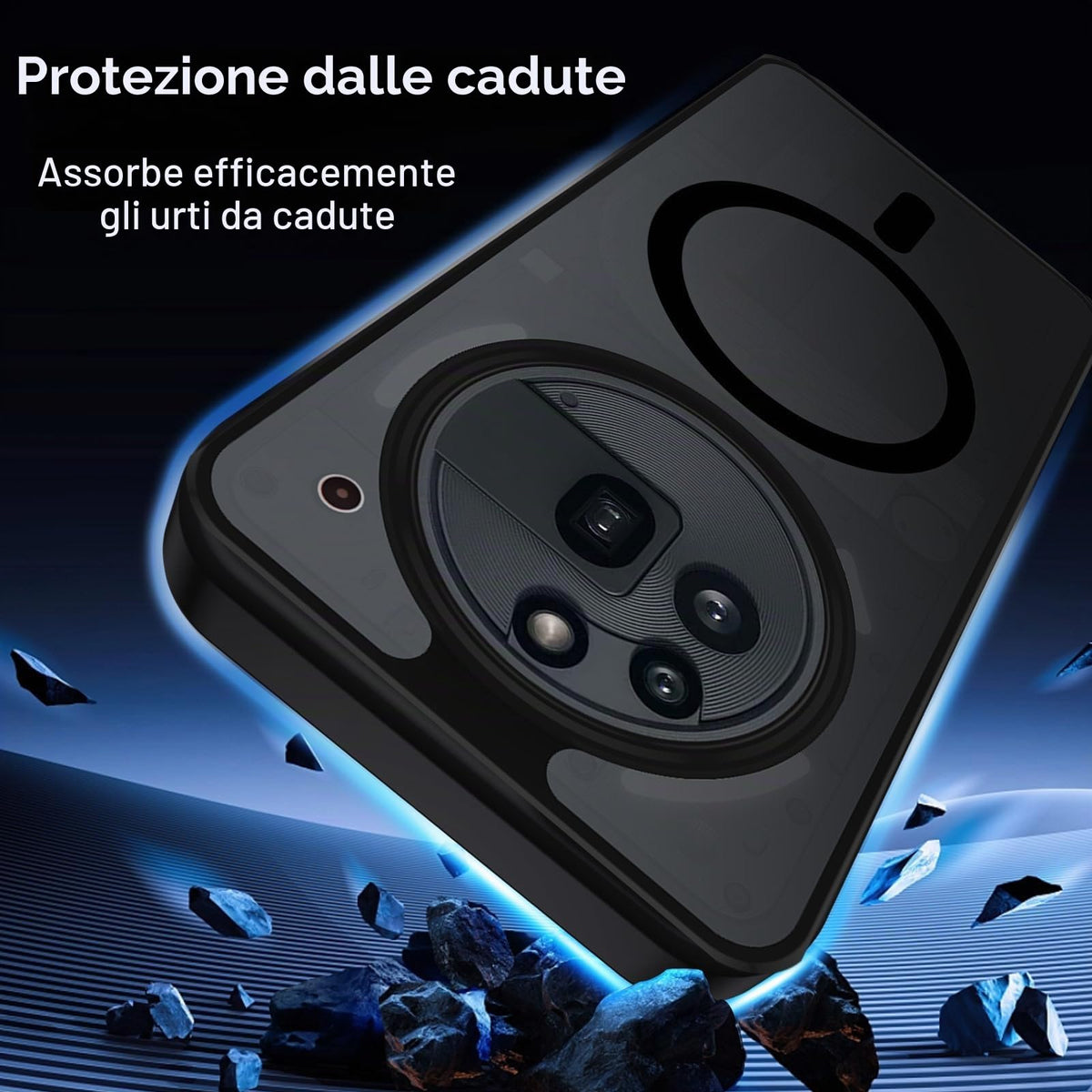XTCASE Cover Magnetica per Google Pixel 11/11 Pro 5G Traslucida Opaca, Nero