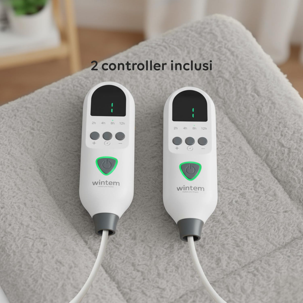 Wintem - Comfy+ Coprimaterasso Elettrico Matrimoniale 160x140cm - Scaldaletto con 4 Livelli di Temperatura - Coperta Elettrica Riscaldante in Poliestere - Timer 8h - Sicurezza Anti-Surriscaldamento