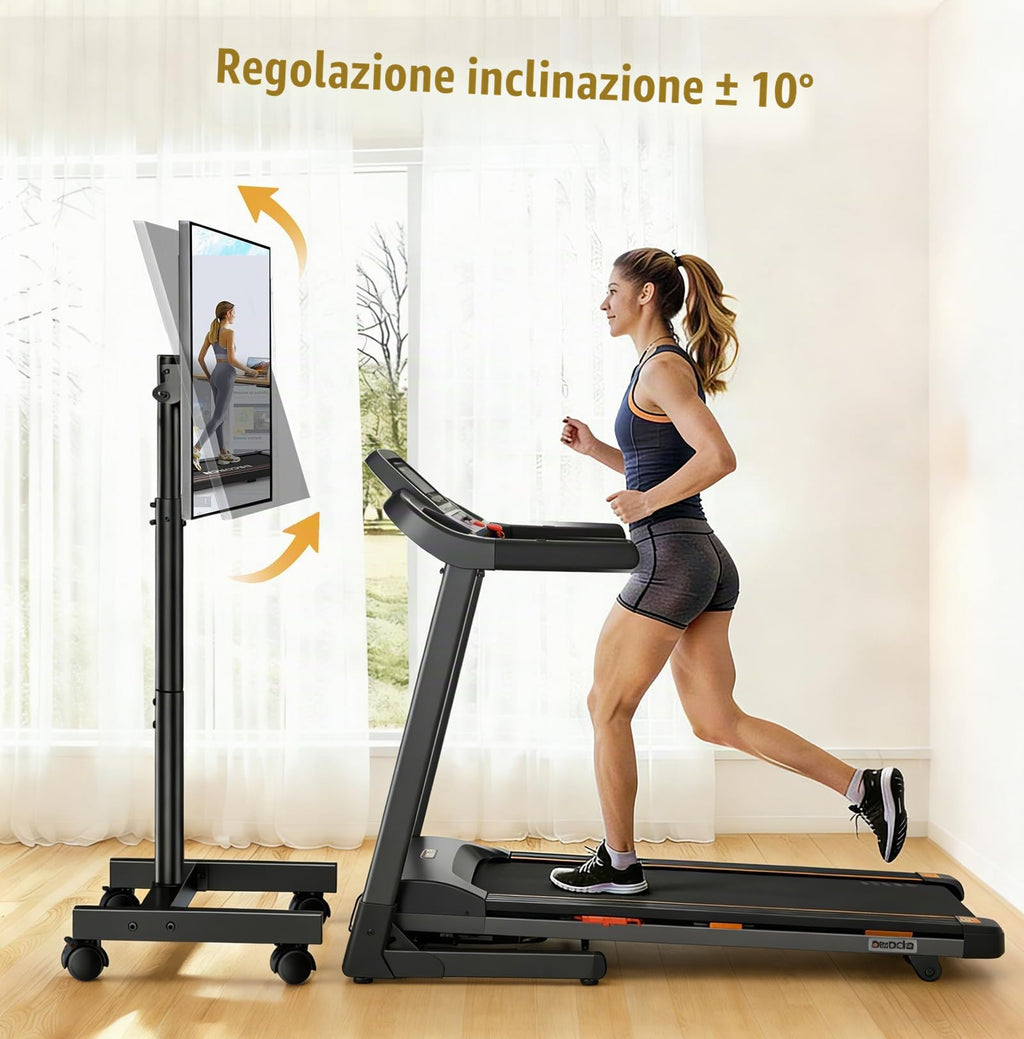 Supporto TV da Pavimento per Schermi Plasma/LCD/LED 23-60 Pollici con Ruote, Carrello Staffa Porta Mobile Supporto TV Fino a 40 kg, Max VESA 400 x 400 mm