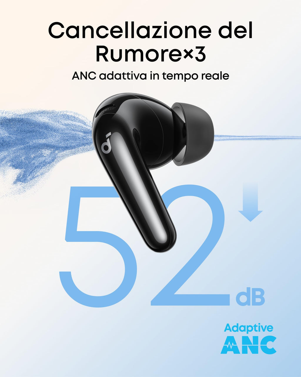 Soundcore di Anker P31i Cuffie Bluetooth con Cancellazione Adattiva Rumore
