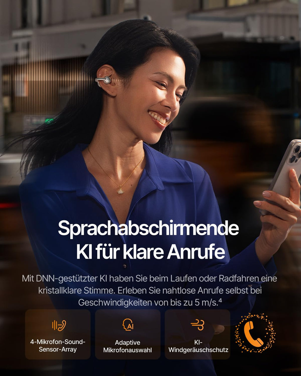 Baseus Inspire XC1 Cuffie Open-Ear Bluetooth, Sound by Bose, Nero Cosmico
