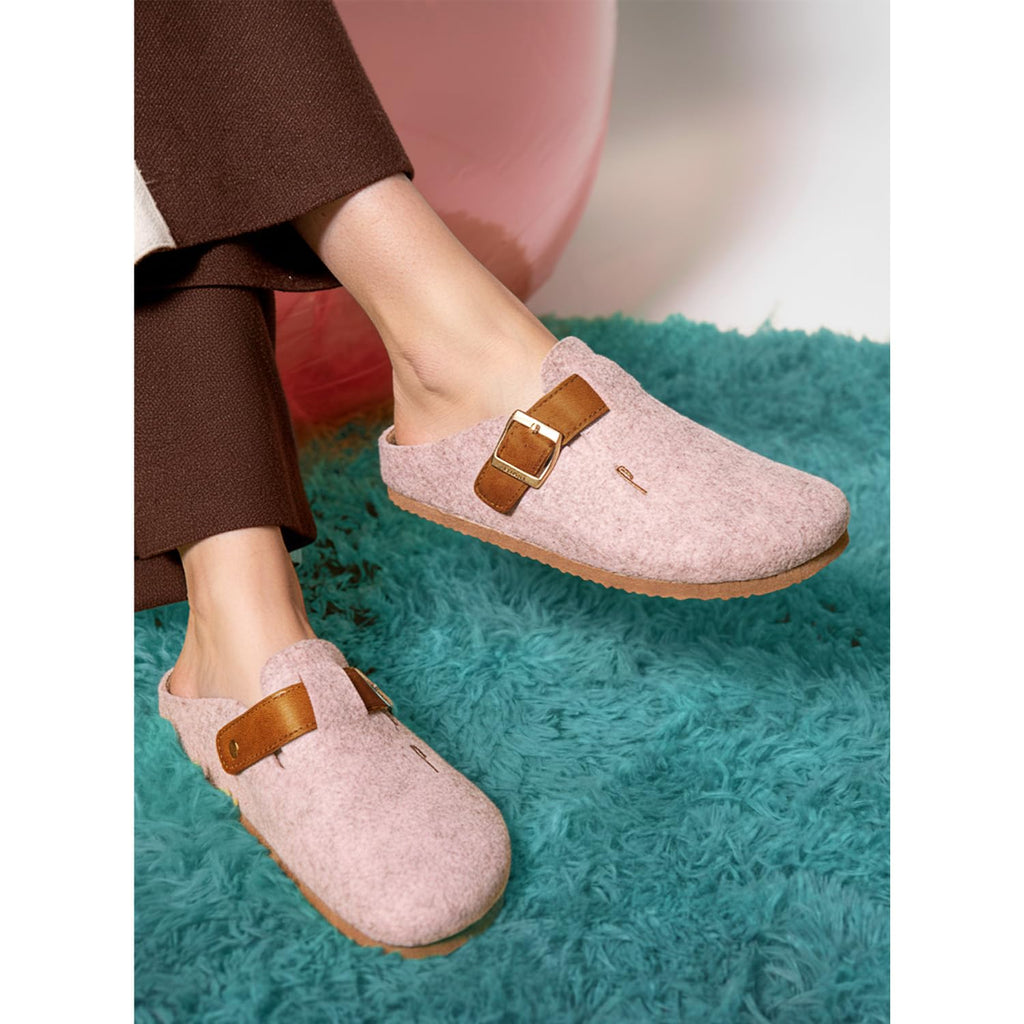 PERLETTI Ciabatte Donna Estive con Doppia Fibbia - Ciabatte Mare Dorate Comode - Sandali Comfort da Casa