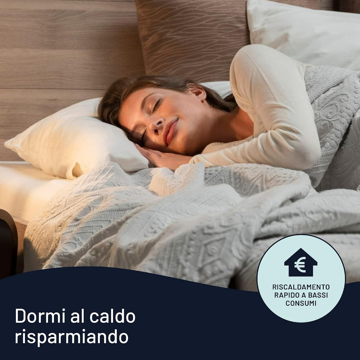 Imetec Scaldasonno Adapto – Scaldaletto singolo 150x80 cotone