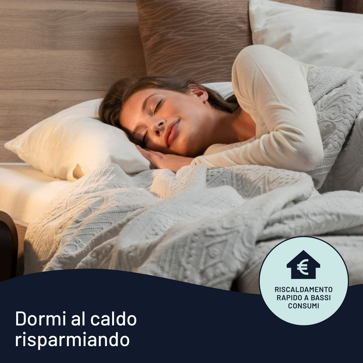 Imetec Scaldasonno Adapto – Scaldaletto singolo 150x80 cotone
