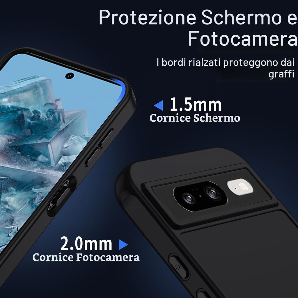 XTCASE Cover Magnetica per Google Pixel 11/11 Pro 5G Traslucida Opaca, Nero