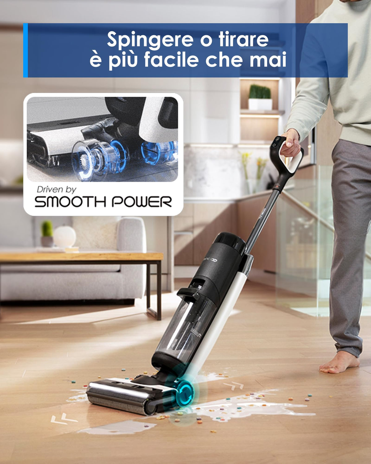 Tineco Floor ONE S7 Stretch Ultra Lavapavimenti aspirapolvere senza fili