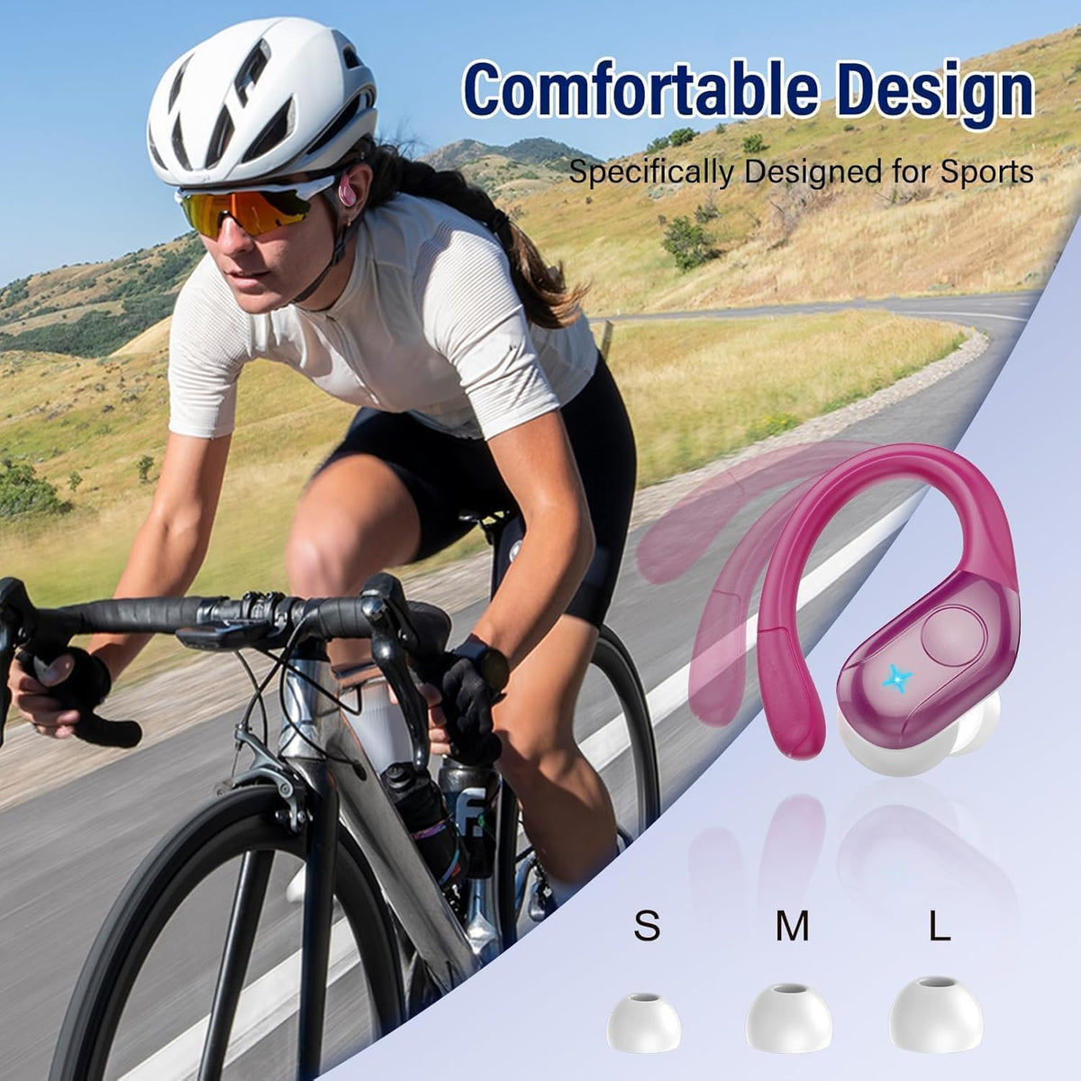 Qecnato Cuffie Bluetooth Senza Fili, Auricolari Bluetooth 5.4 con Stereo HiFi, 75 Ore, Auricolari con 4 ENC Mic, Display LED, IP7 impermeabili Cuffiette Wireless per Jogging, Lavoro, Nero