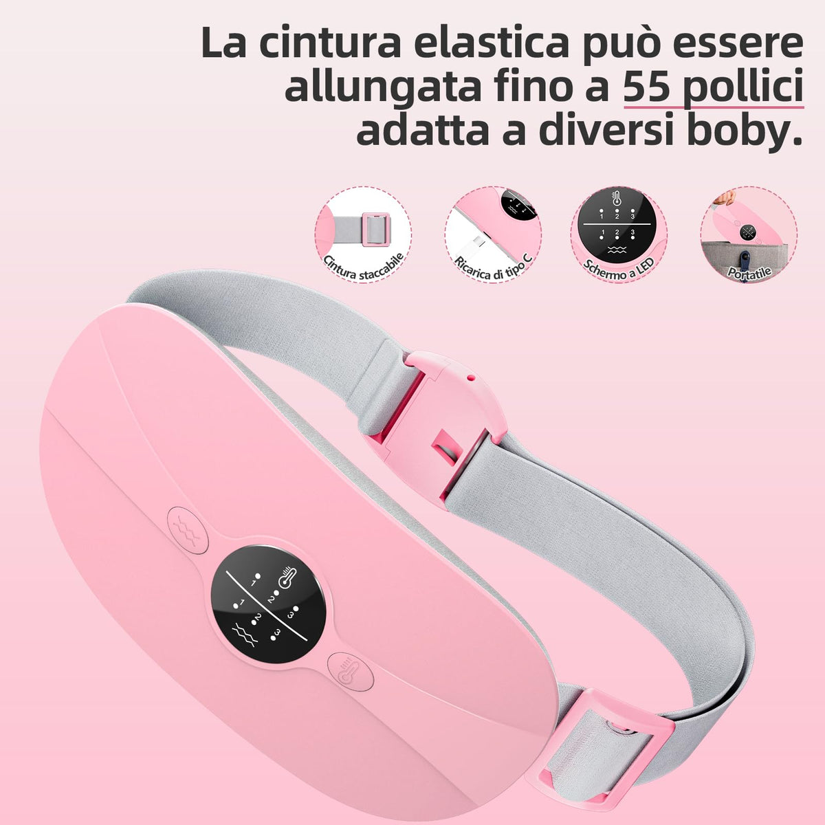 Portatile Fascia Riscaldante dolori mestruali, Cuscinetto Mestruale