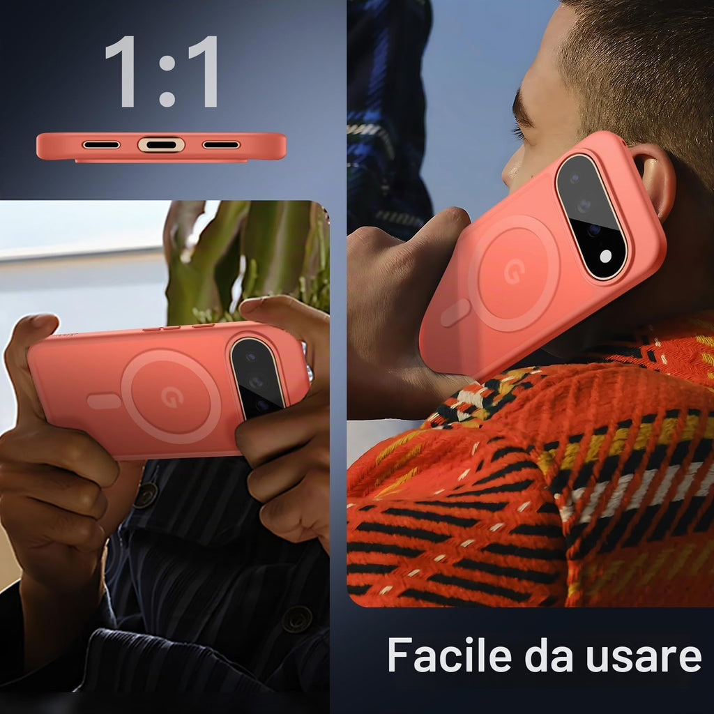 JETech Cover Magnetica per Google Pixel 10/10 Pro, Nero Ossidiana
