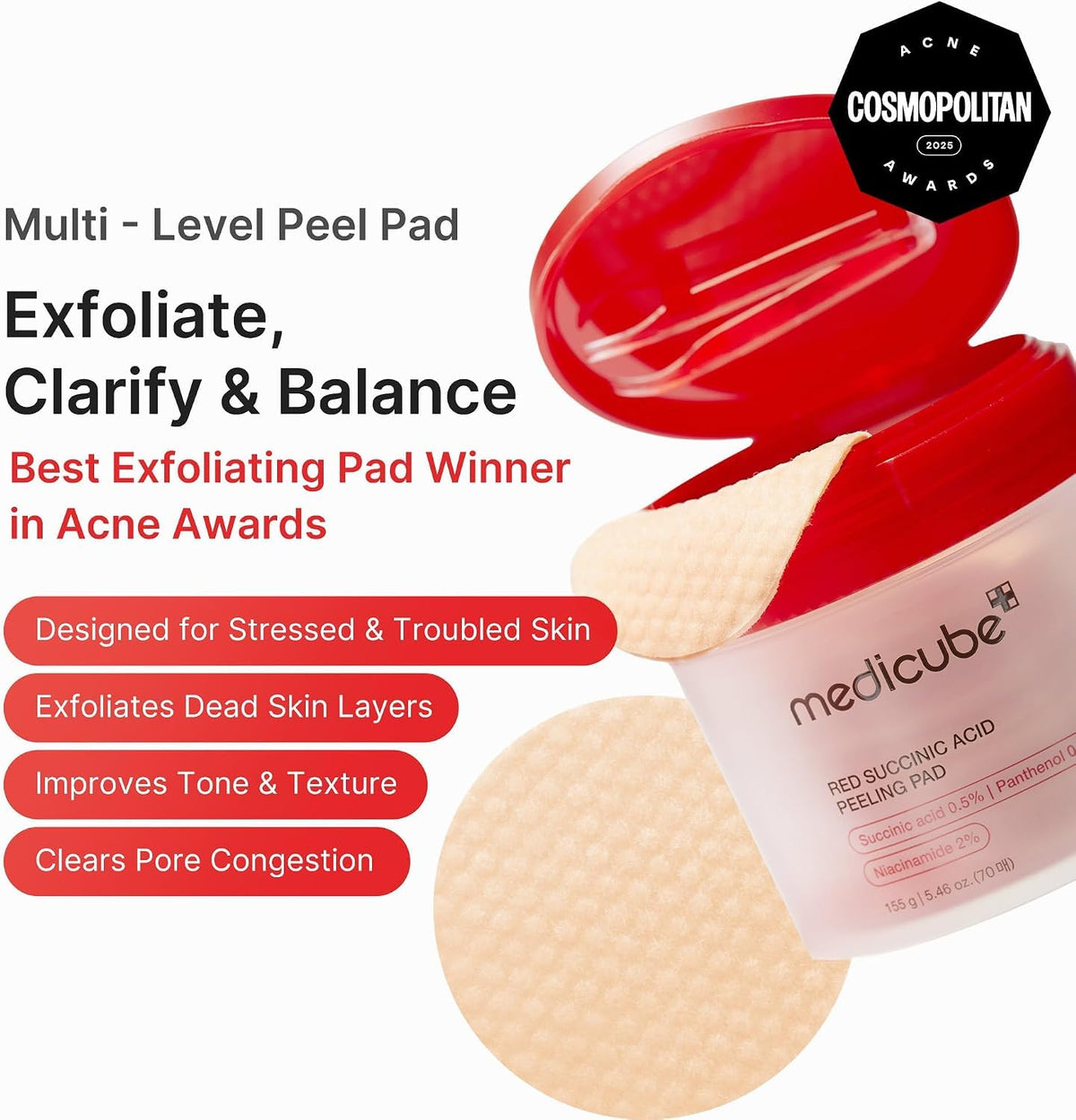 medicube Toner Pads Kojic Acid Turmeric Clarifying Toner Pad