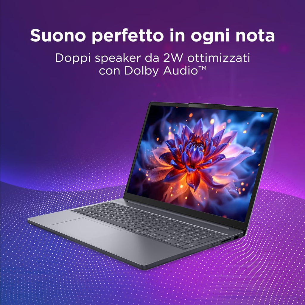 Lenovo IdeaPad Slim 3 Notebook 15" IPS, Intel Core 5 320, RAM 16GB, 512GB SSD, Windows 11 Home, WiFi 6, Laptop per Casa, Ufficio, Studio, Multitasking, Uso Quotidiano - Caricatore non incluso