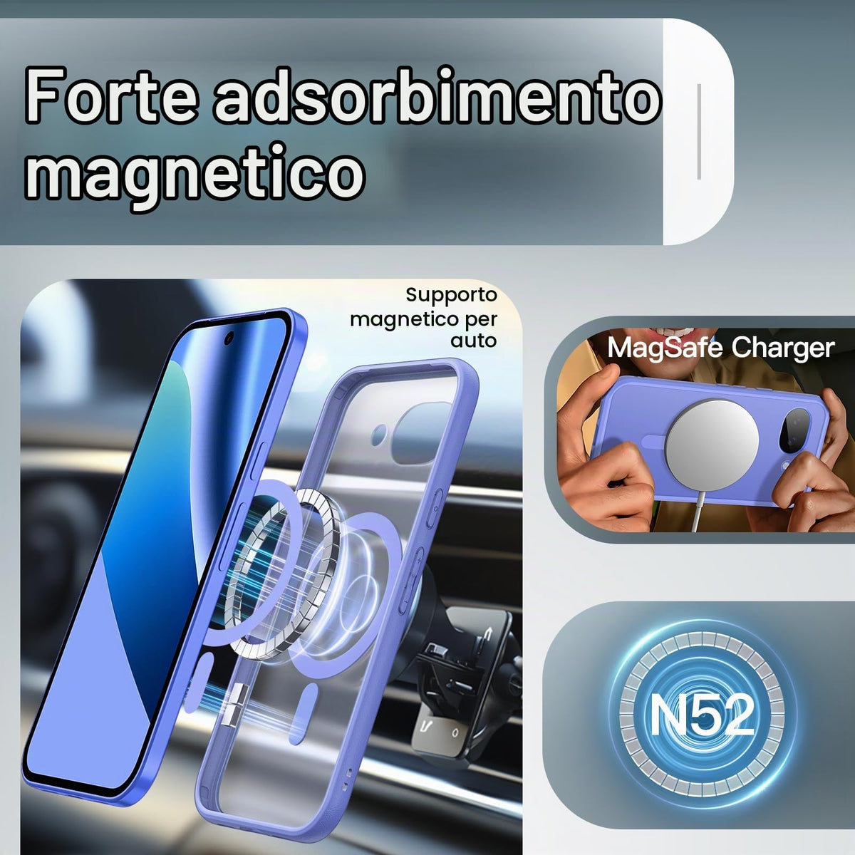 JETech Cover Magnetica per Google Pixel 10/10 Pro, Nero Ossidiana