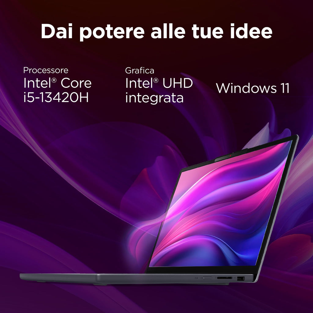 Lenovo IdeaPad Slim 3 Notebook 15" IPS, Intel Core 5 320, RAM 16GB, 512GB SSD, Windows 11 Home, WiFi 6, Laptop per Casa, Ufficio, Studio, Multitasking, Uso Quotidiano - Caricatore non incluso