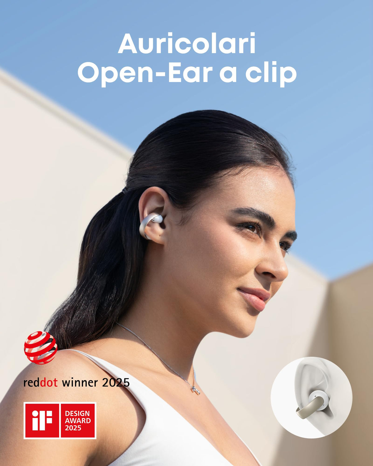 soundcore di Anker AeroClip, Cuffie Bluetooth Open Ear Clip-On