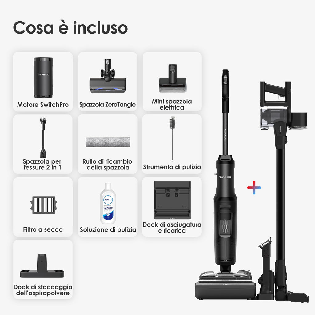Tineco Floor ONE S7 Stretch Ultra Lavapavimenti aspirapolvere senza fili