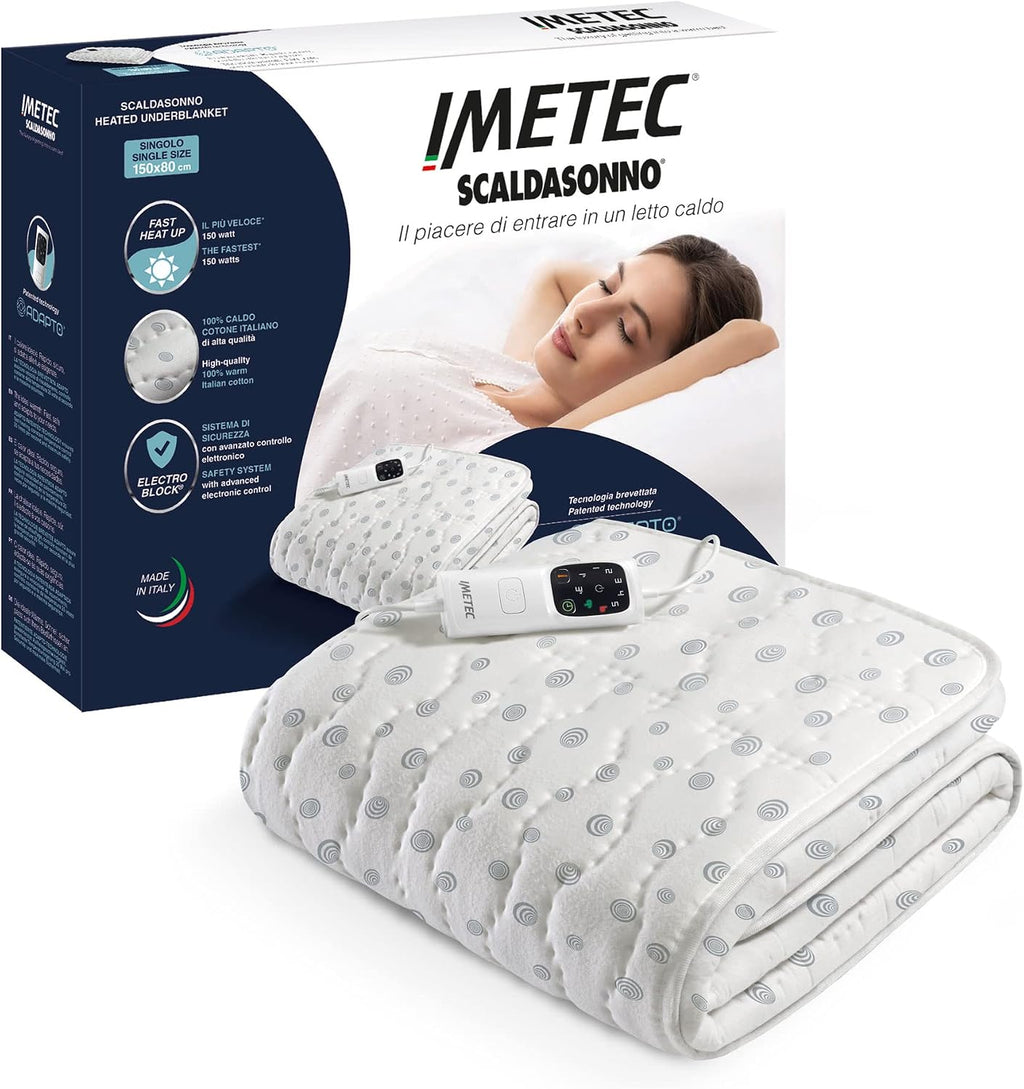 Imetec Scaldasonno Adapto – Scaldaletto singolo 150x80 cotone