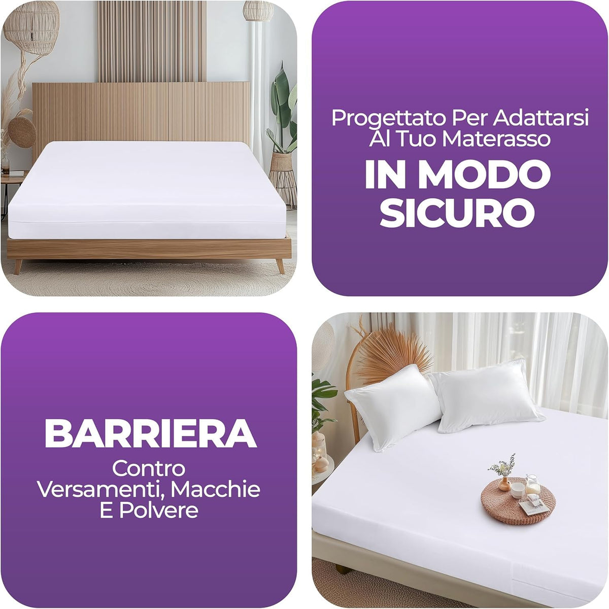 Coprimaterasso Integrale Impermeabile Premium 140 x 200 x 20 cm Zip