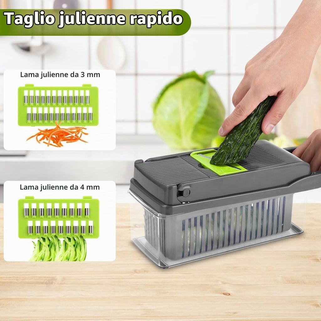 Verdure Multifunzione,16 in 1 Tagliaverdure Manuale Tagliaverdure