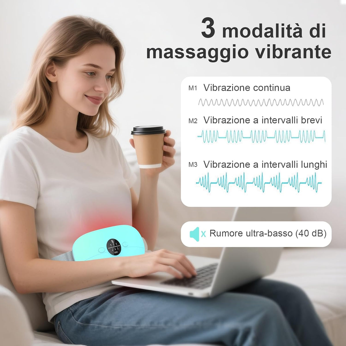 Portatile Fascia Riscaldante dolori mestruali, Cuscinetto Mestruale