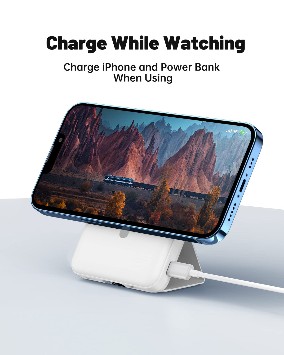 per Magsafe Powerbank 10000mAh,Power bank per iPhone con Supporto
