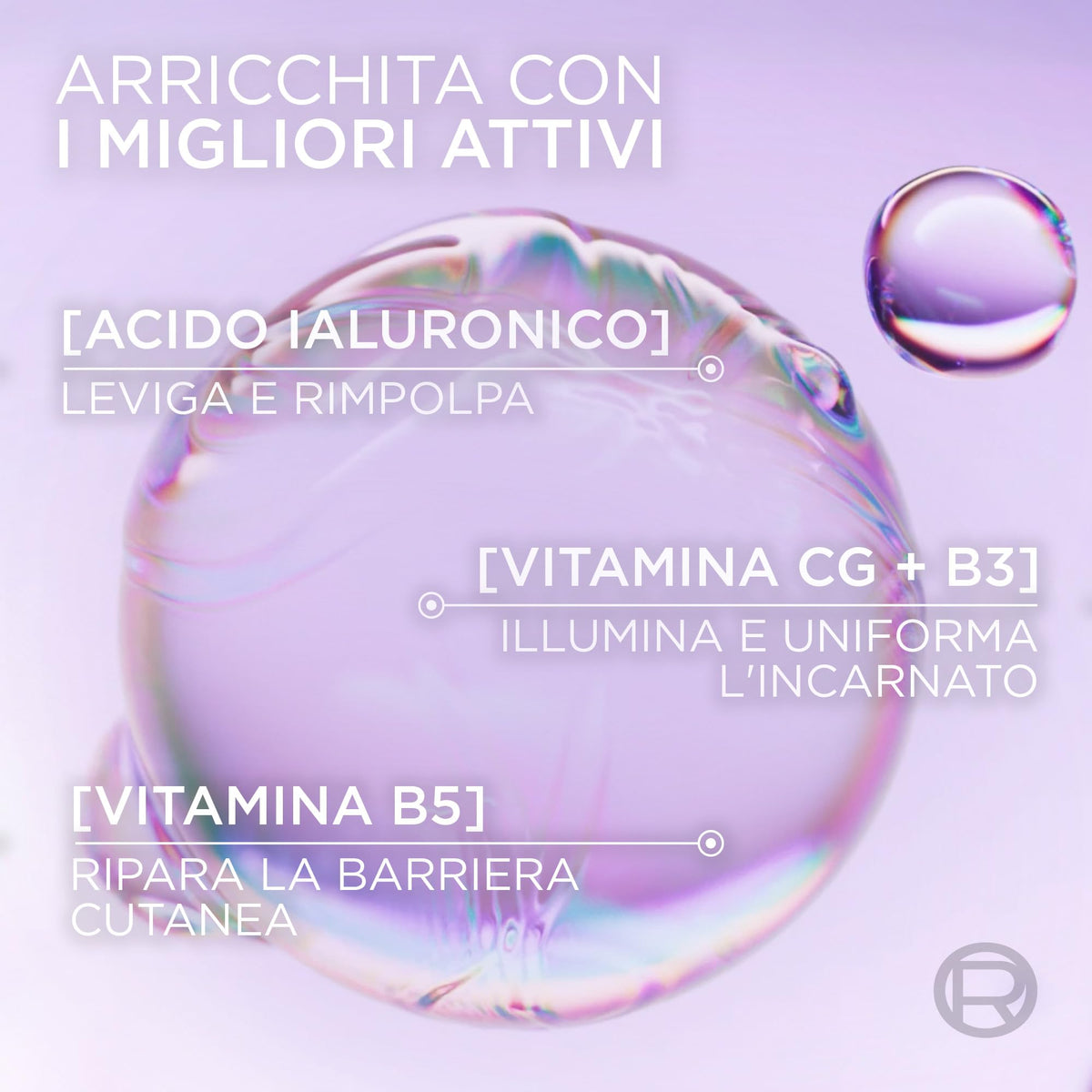 L'Oréal Paris Glass Skin Maschera in Idrogel, Per Tutti i Tipi di Pelle, Pelle Luminosa e Radiosa, Risultati Istantanei, Trend Coreana, Con Acido Ialuronico e Centella Asiatica, Revitalift, 1x37gr
