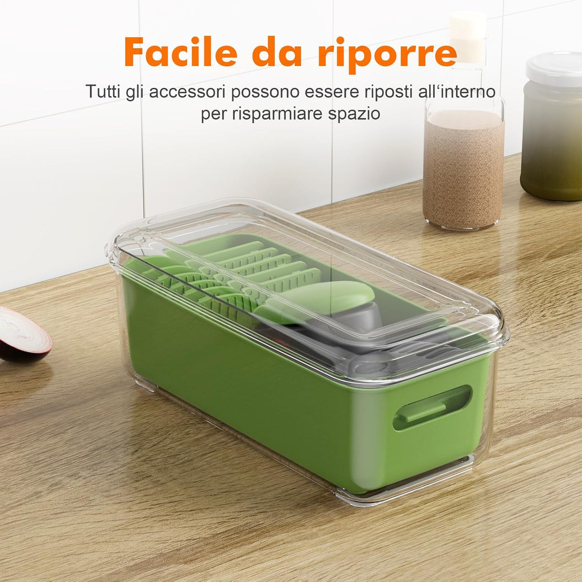 Ibergrif M524-7 Taglia Verdure, Mandolina 7 in 1 Multifunzione