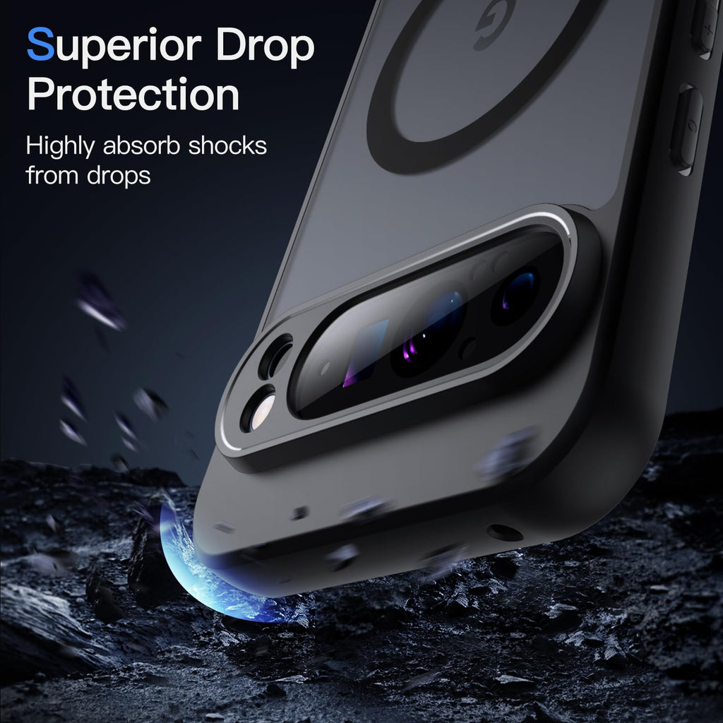 JETech Cover Magnetica per Google Pixel 10/10 Pro, Nero Ossidiana