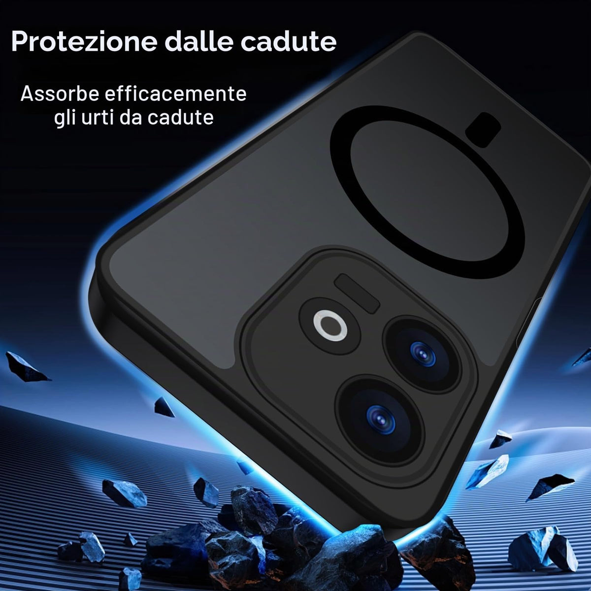 XTCASE Cover Magnetica per Google Pixel 11/11 Pro 5G Traslucida Opaca, Nero