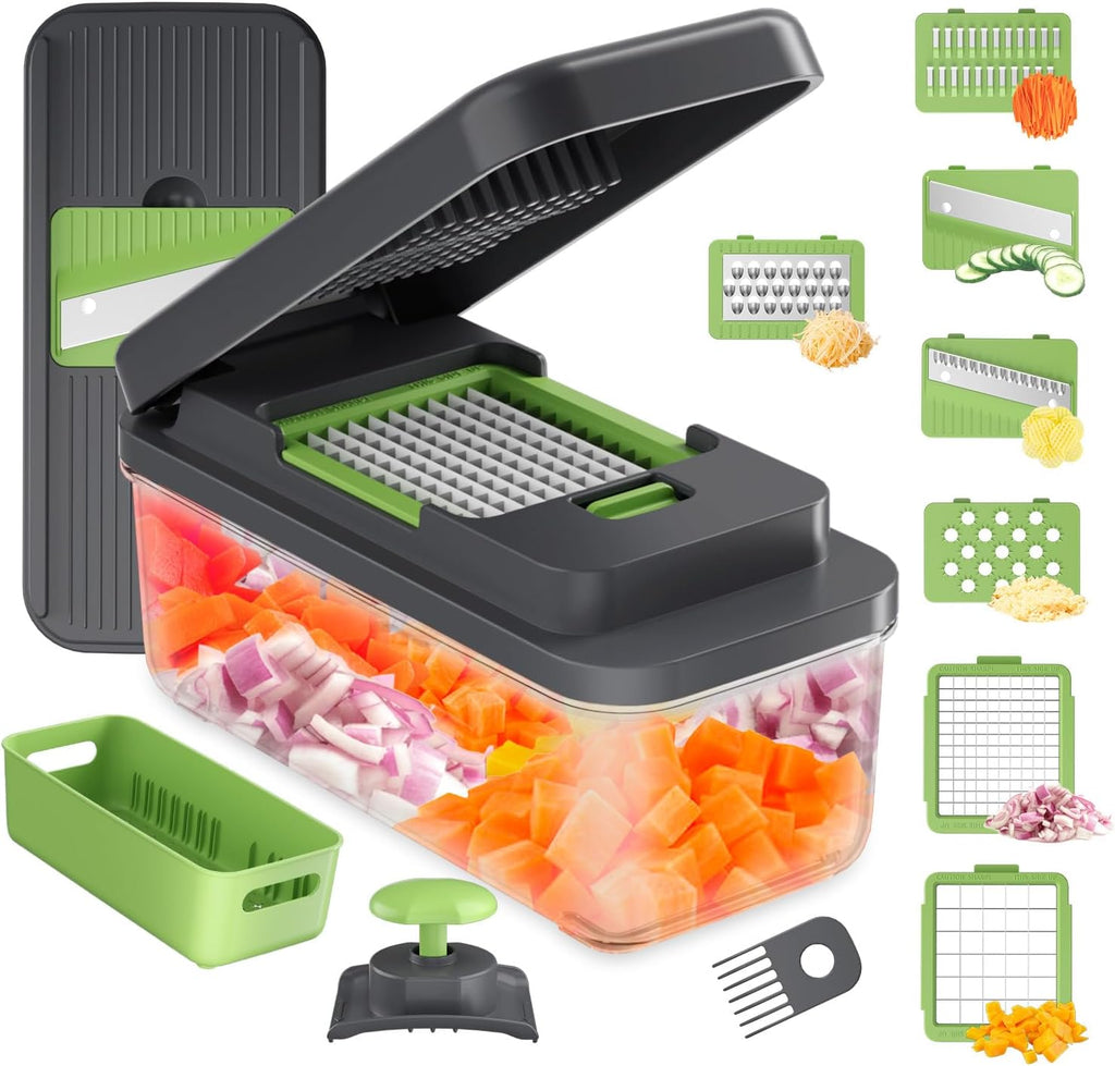 Ibergrif M524-7 Taglia Verdure, Mandolina 7 in 1 Multifunzione