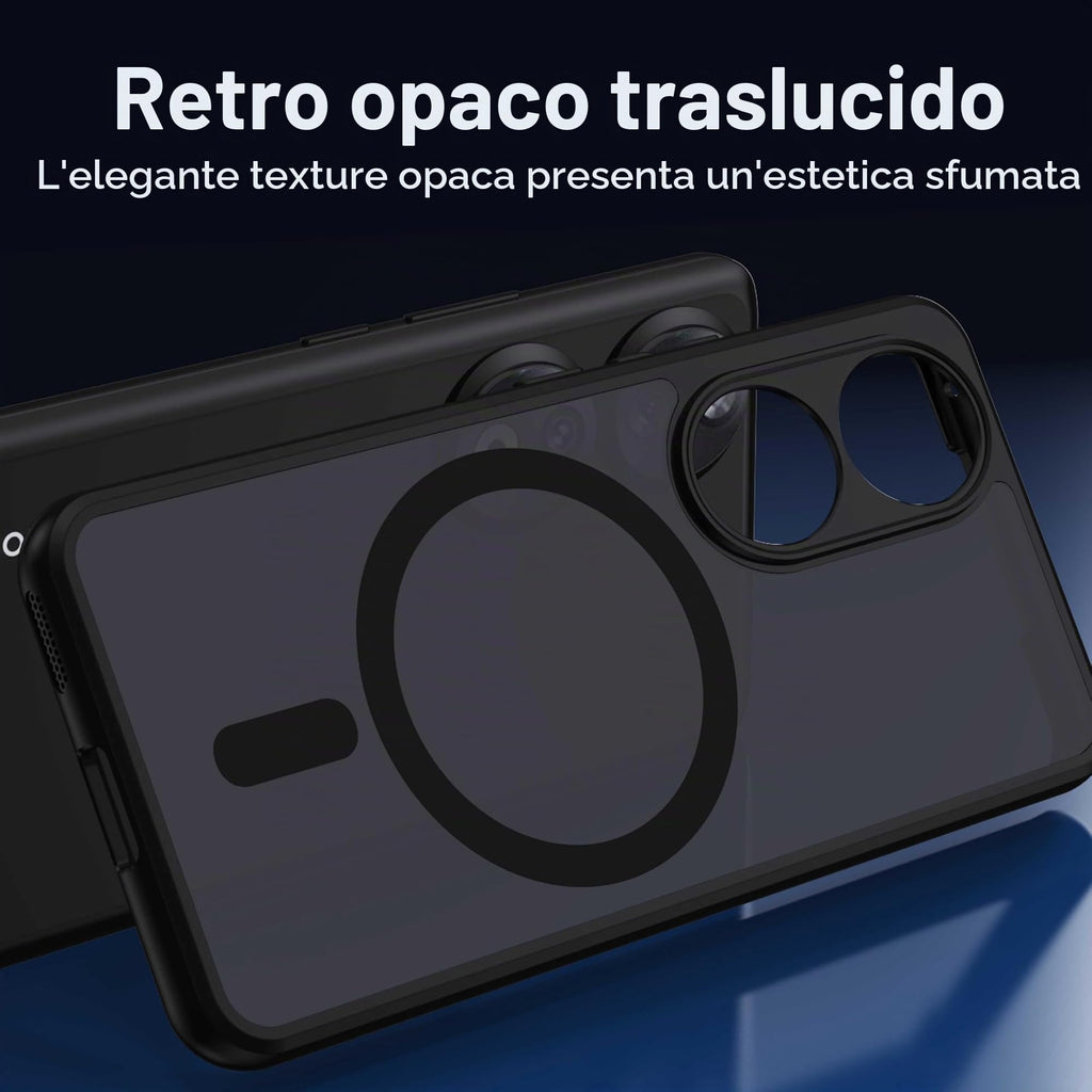 XTCASE Cover Magnetica per Google Pixel 11/11 Pro 5G Traslucida Opaca, Nero